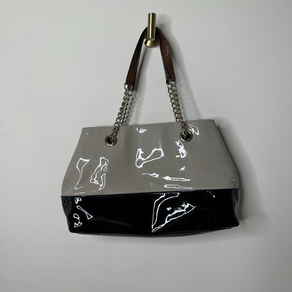 Kate Spade Colorblock Chain-Link Patent Leather Shoulder Bag - Picture 4 of 7